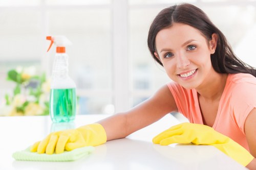Professional carpet cleaning in a W14 home interior