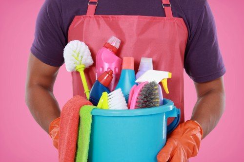 Professional cleaner in W14 working in a modern West London home