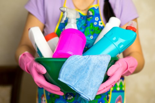 Machine-assisted hard floor cleaning service in W14