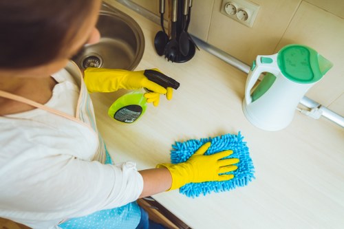 Kitchen deep cleaning for move-out in W14