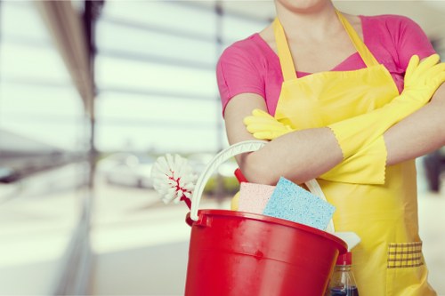 Specialist cleaner in W14 performing deep cleaning tasks